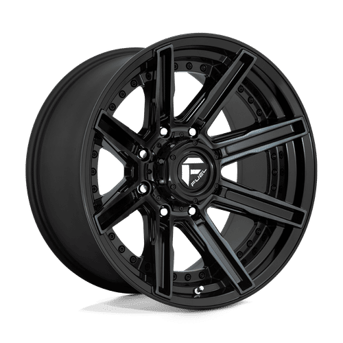 Fuel D708 20x10 8x180 -18 GLOSS MACHINED DOUBLE DARK TINT