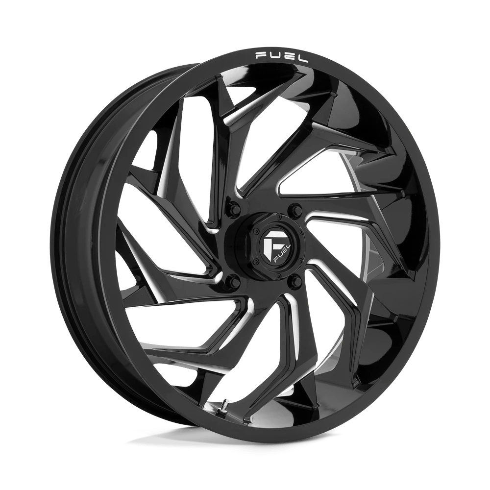 FUEL D753 REACTION 22x7 4x156 13 GLOSS BLACK MILLED