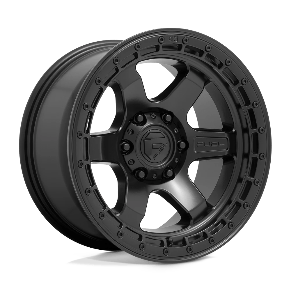 FUEL D750 BLOCK 18x9 6x139.7 1 MATTE BLACK WITH BLACK RING