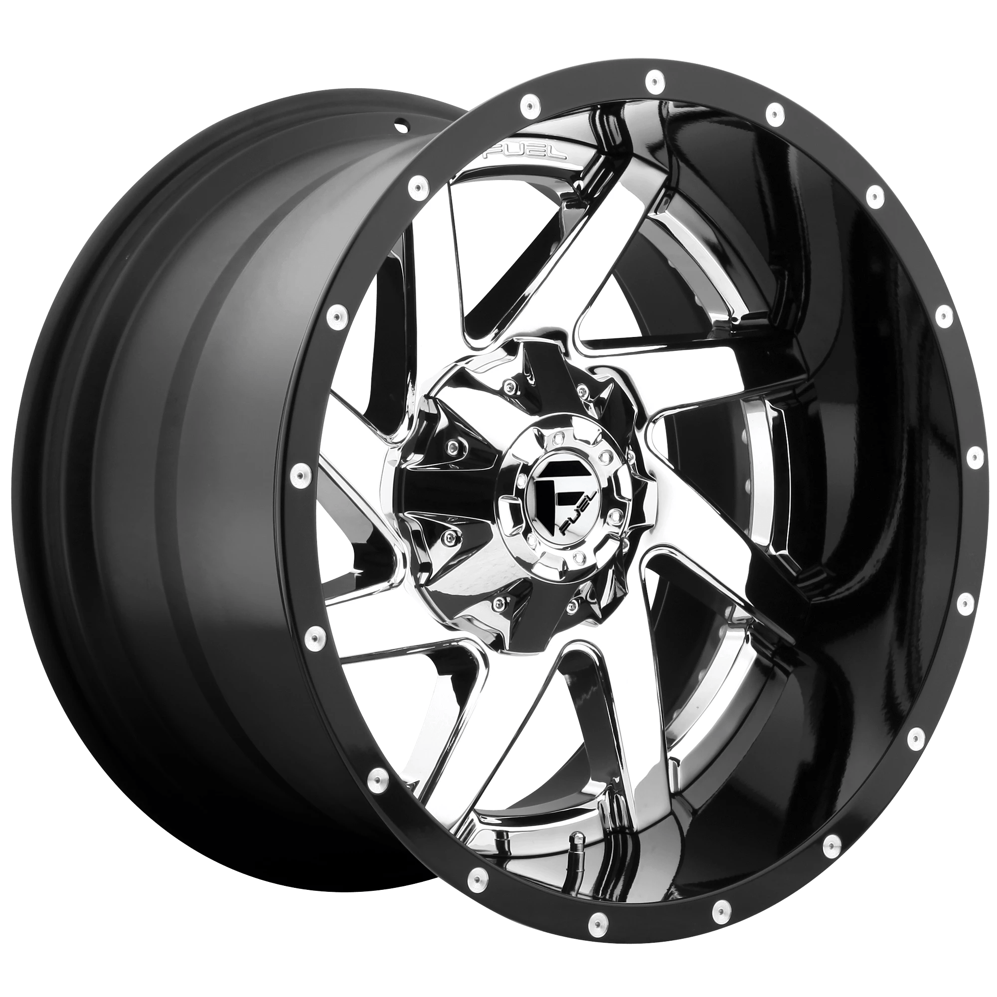 FUEL D263 RENEGADE 20x14 8x170 -76 CHROME PLATED GLOSS BLACK LIP