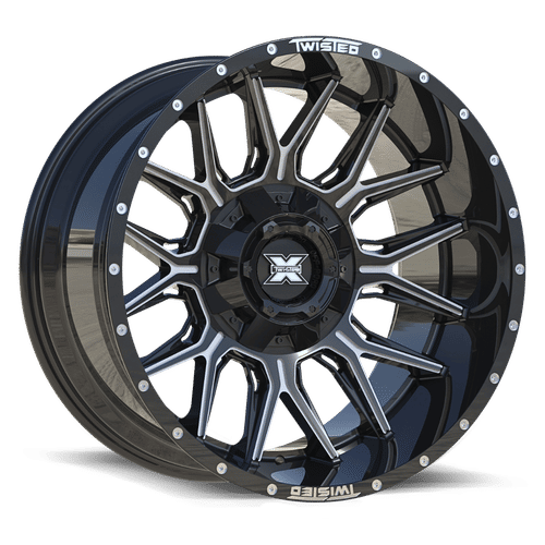 TWISTED OFF-ROAD TW1 20x9 5x127/5x139.7 12 Gloss Black Milled
