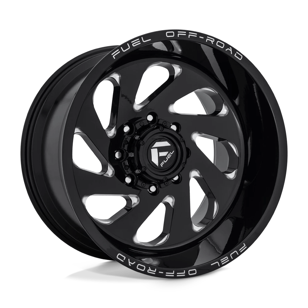 FUEL D637 VORTEX 20x10 8x180 -18 GLOSS BLACK MILLED