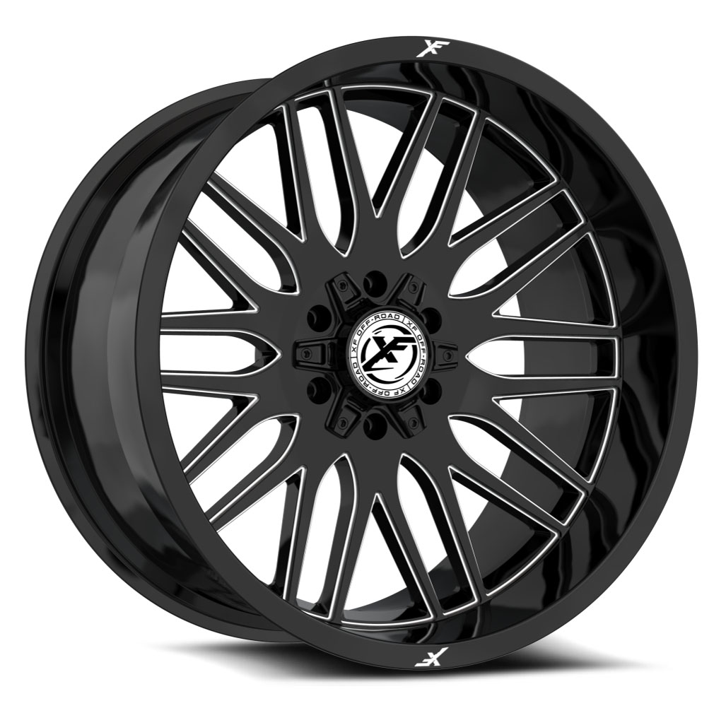 XF-240 24x14 6x135/6x139.7 -76 Gloss Black Milled