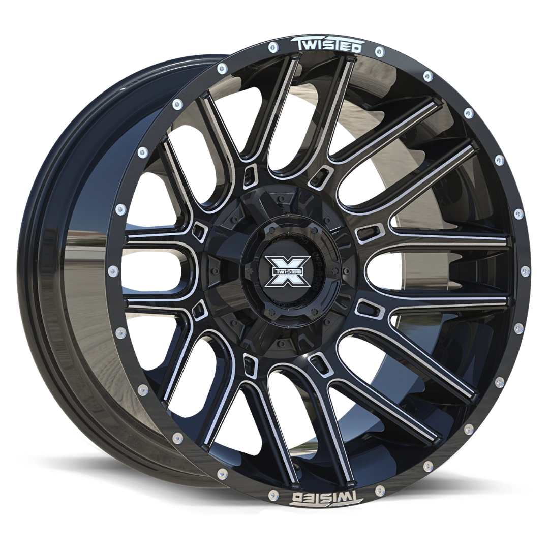 TW3 20x10 8x165.1/8x170 -18 Gloss Black Milled