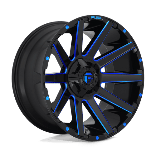 Fuel D644 20x9 8x180 20 GLOSS BLACK BLUE TINTED CLEAR