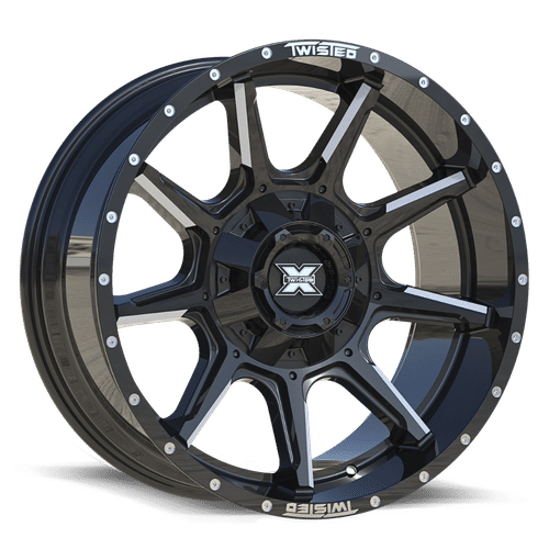 TWISTED OFF-ROAD TW2 22x10 5x127/5x139.7 -18 Gloss Black Milled