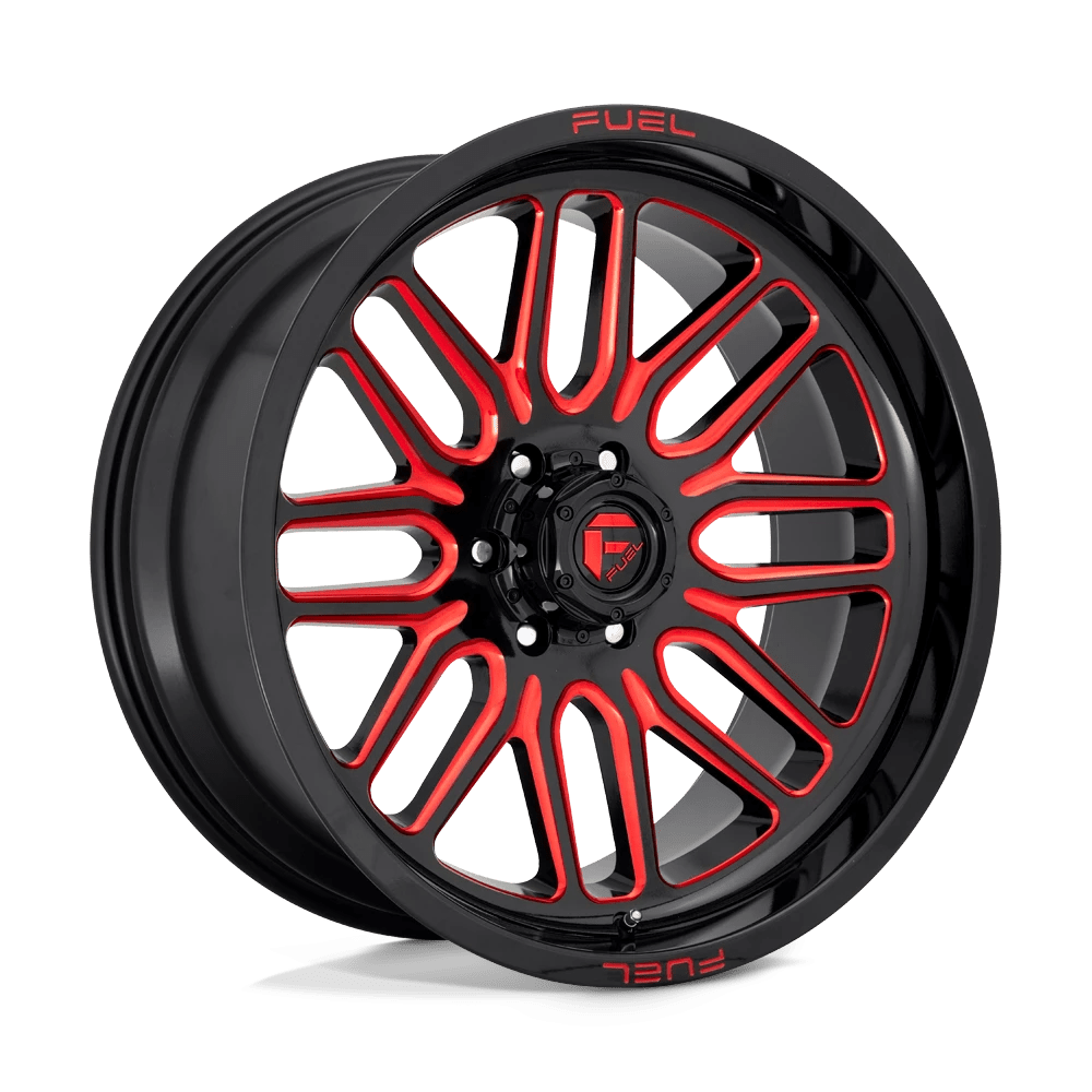 FUEL D663 IGNITE 22x12 8x180 -43 GLOSS BLACK RED TINTED CLEAR