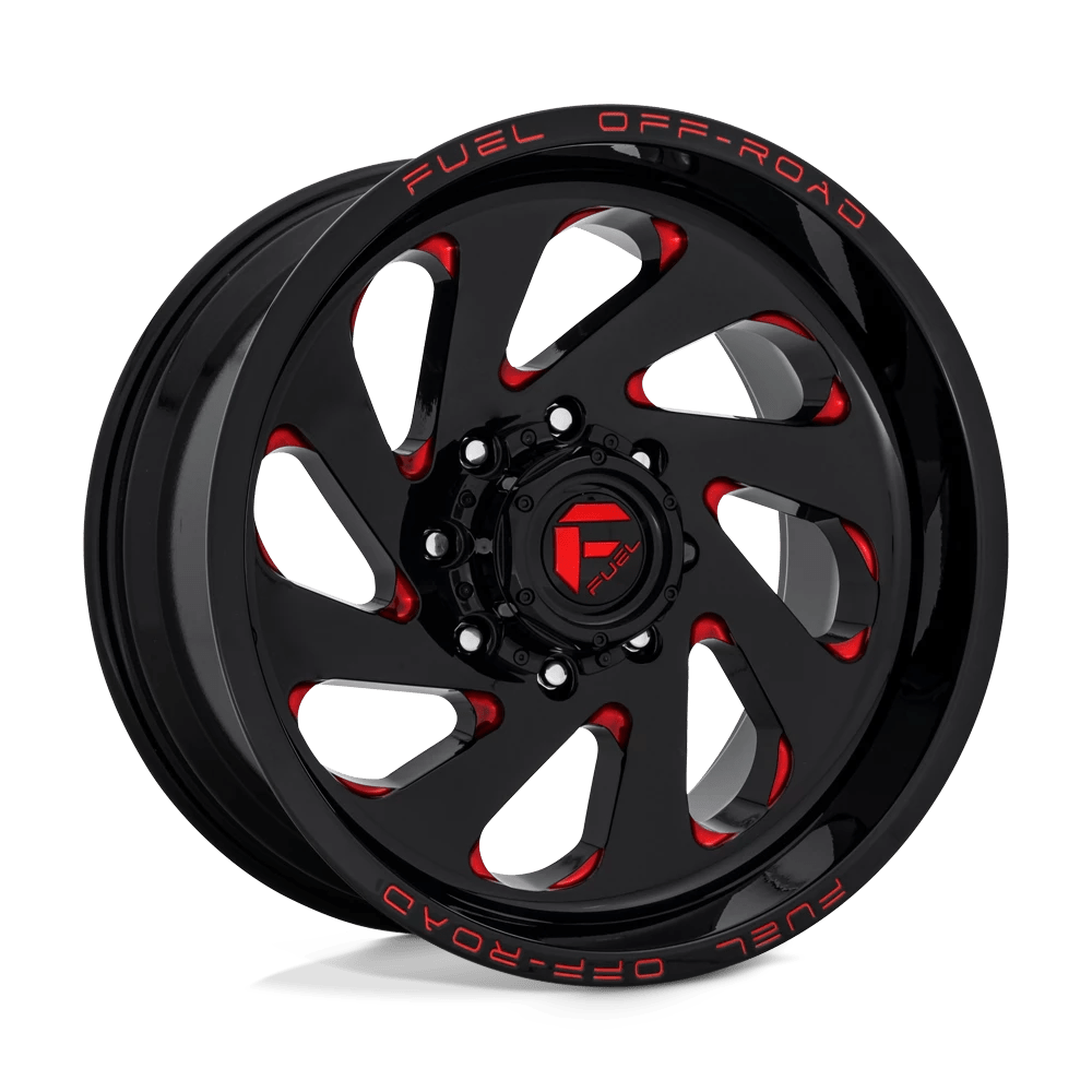 FUEL D638 VORTEX 20x12 6x135 -44 GLOSS BLACK RED TINTED CLEAR