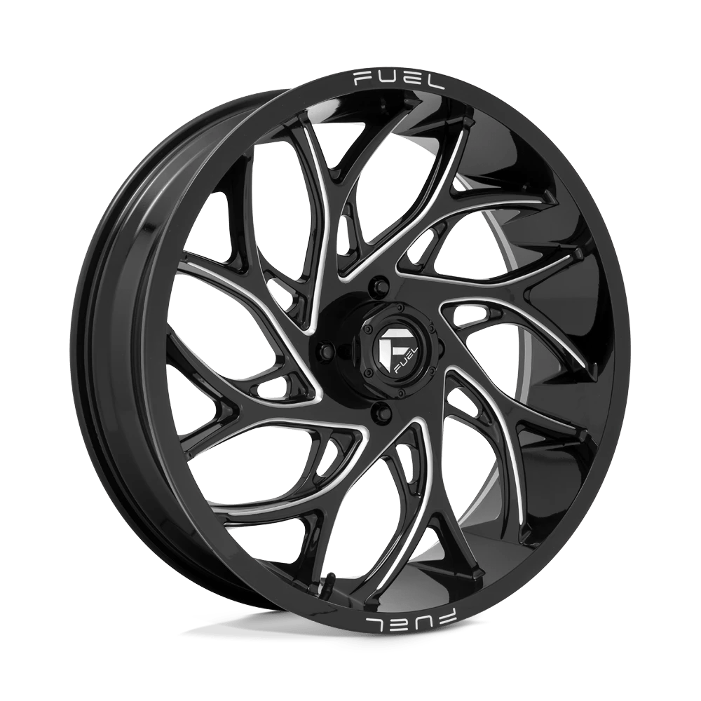 FUEL D741 RUNNER 22x7 4x137 13 GLOSS BLACK MILLED