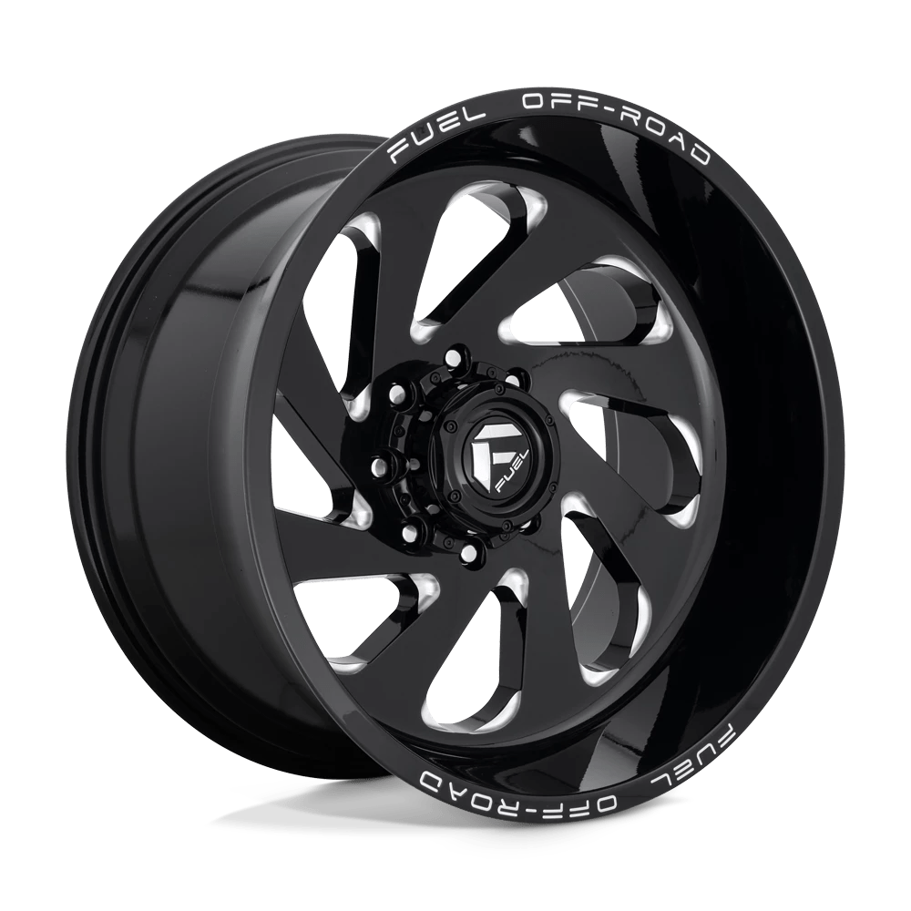 FUEL D637 VORTEX 22x12 8x165.1 -44 GLOSS BLACK MILLED