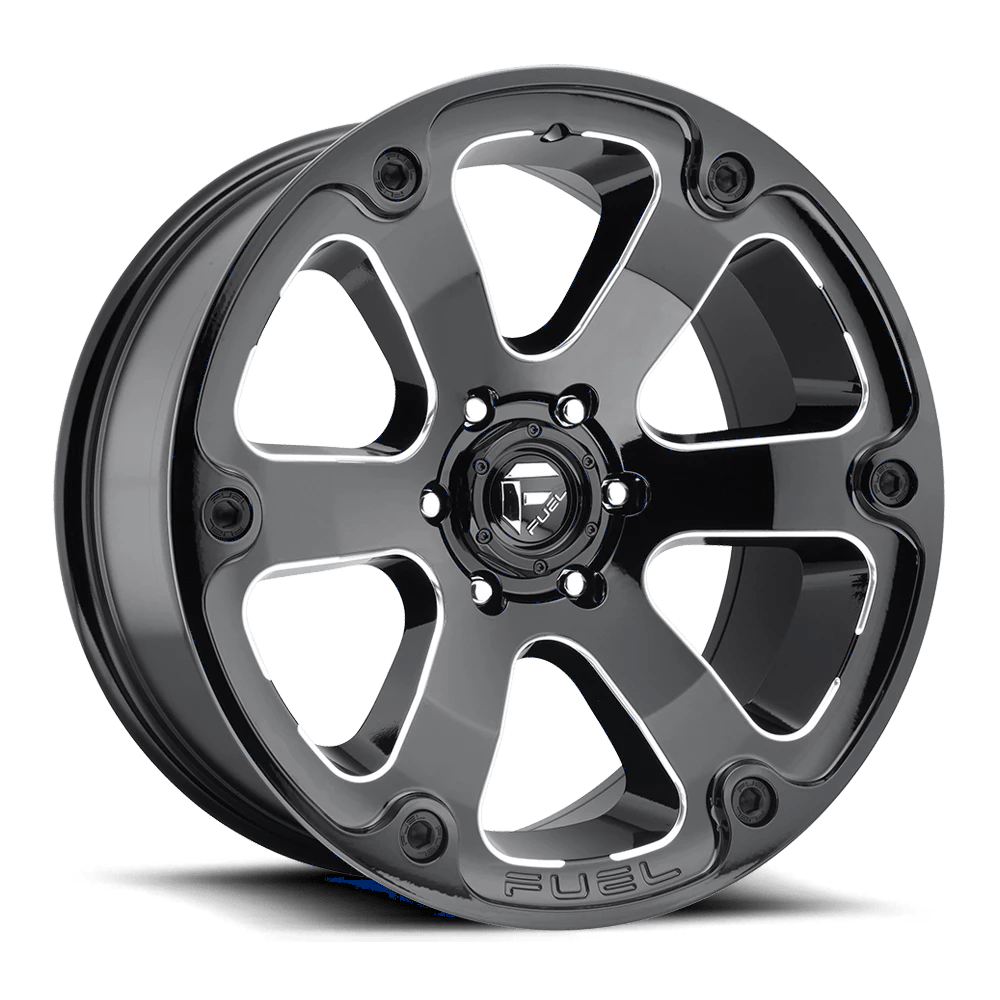 FUEL D562 BEAST 20x10 5x127 -18 GLOSS BLACK MILLED