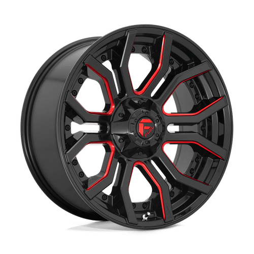 Fuel D712 22x10 8x170 -18 GLOSS BLACK RED TINTED CLEAR