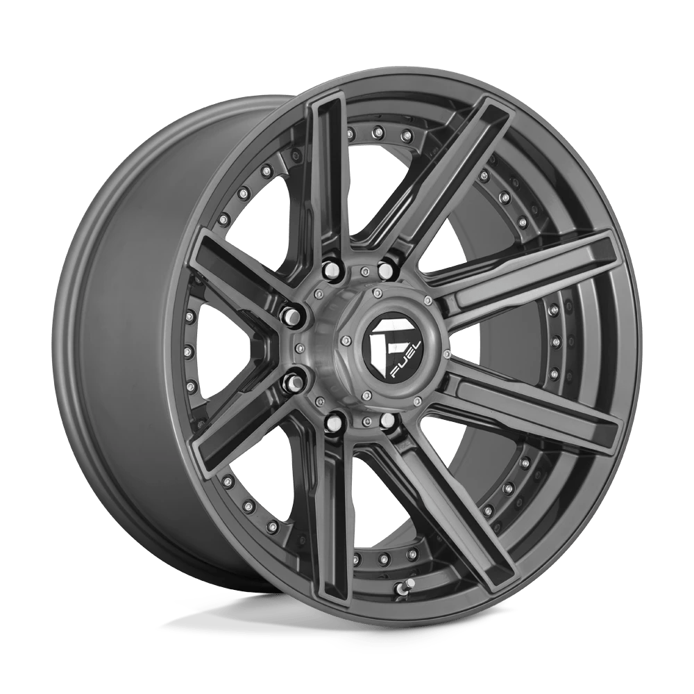 FUEL D710 ROGUE PLATINUM 20x10 8x170 -18 BRUSHED GUN METAL TINTED CLEAR