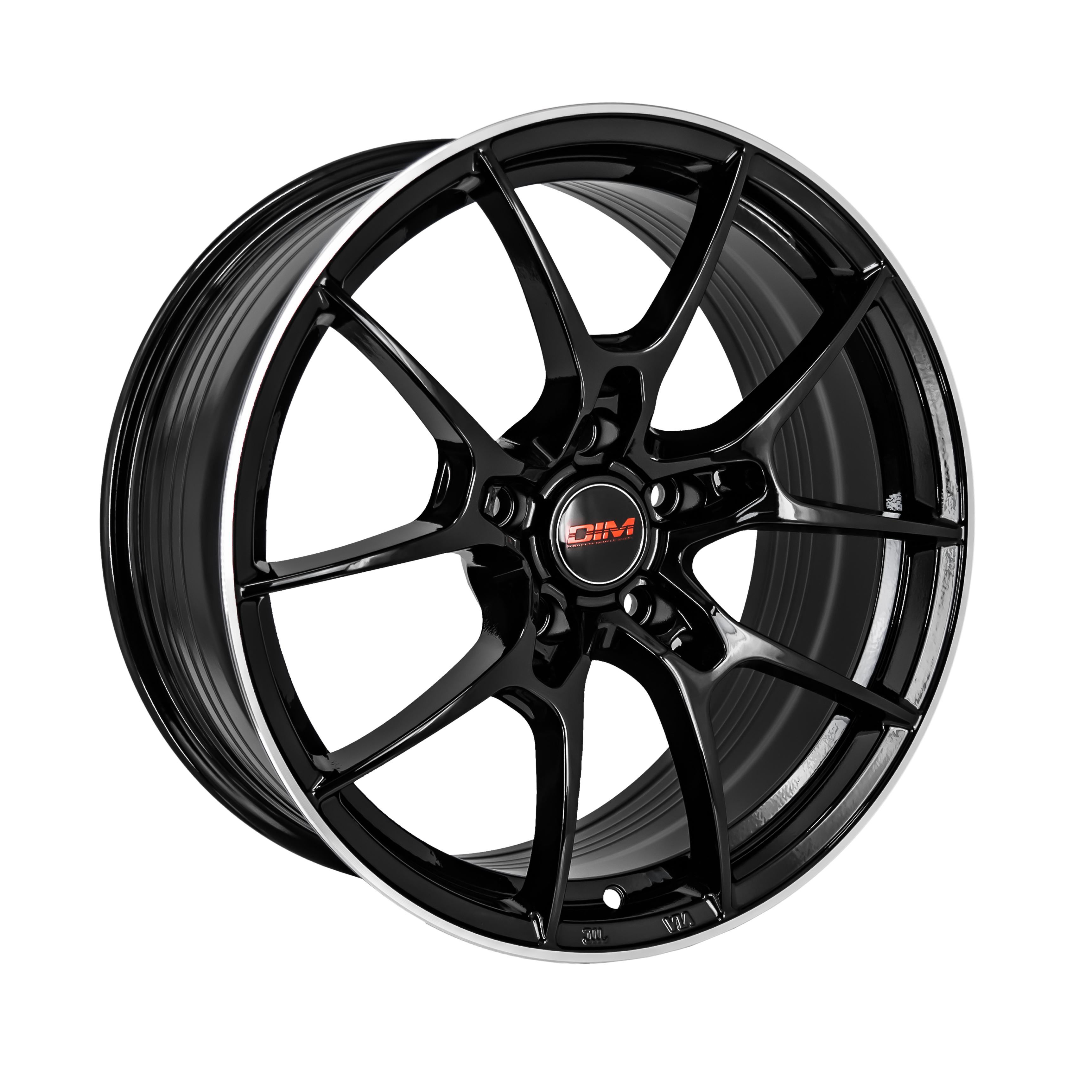 DIM WC001 17x7.5 5x114.3 35 Black Silver Lip