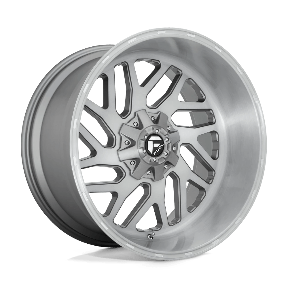 FUEL D715 TRITON PLATINUM 24x12 5x127/5x139.7 -44 BRUSHED GUN METAL TINTED CLEAR