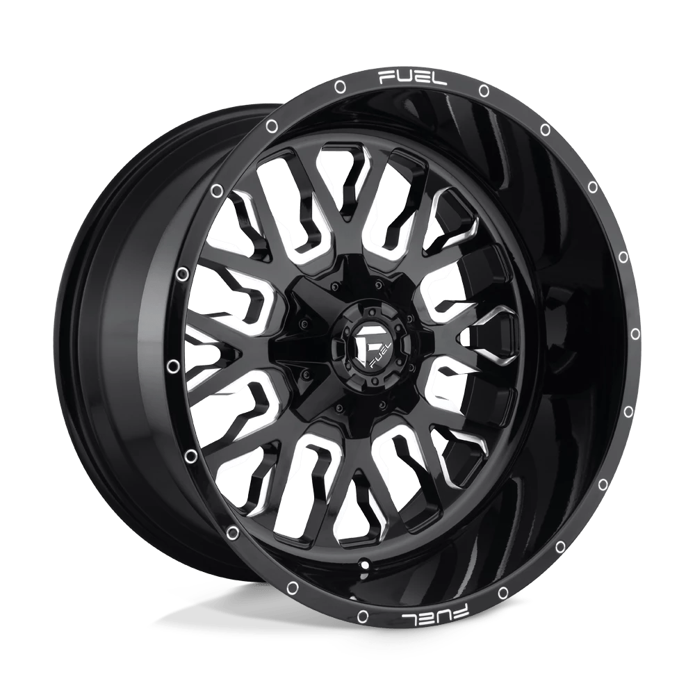 FUEL D611 STROKE 22x12 8x170 -44 GLOSS BLACK MILLED