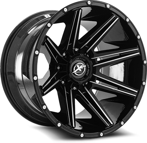 XF OFFROAD XF-220 22x10 6x135/6x139.7 -18 Gloss Black & Milled