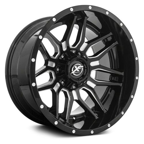 XF OFFROAD XF-222 20x9 8x165.1/8x170 0 Gloss Black Milled