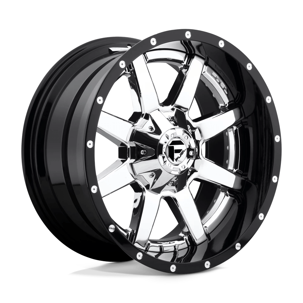 FUEL D260 MAVERICK 20x12 6x135/6x139.7 -44 CHROME PLATED GLOSS BLACK LIP